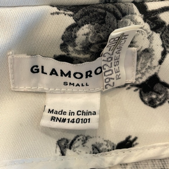 ASOS Glamorous Floral Duster Coat Black/White S - Picture 6 of 7